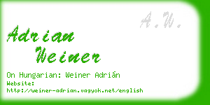 adrian weiner business card